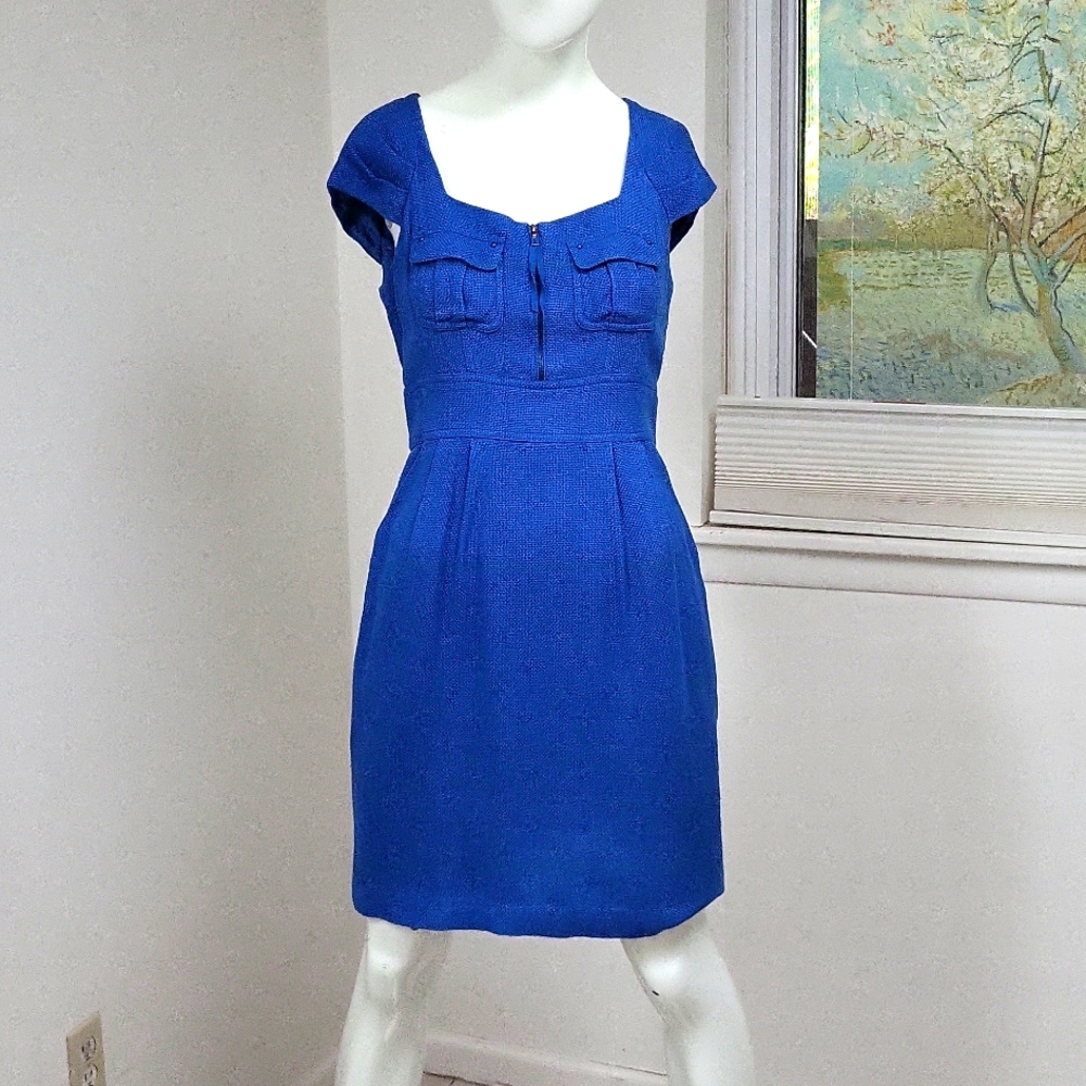 Kay Unger  Blue Dress size 6 cap sleeve